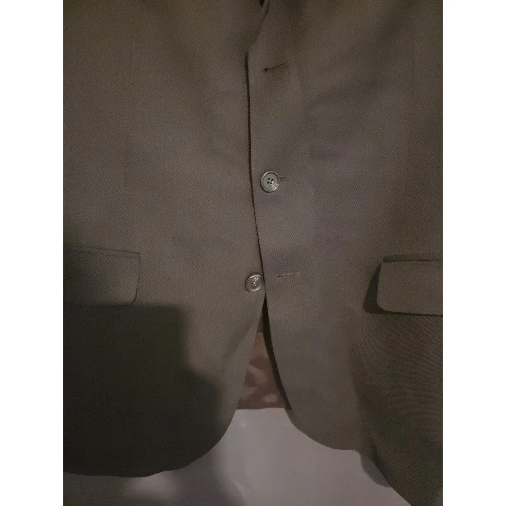 Jack Victor Montreal Olive Brown Blazer, Men's 42R Sport Coat Canada Virgin Wool